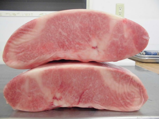 和牛A4厚身カブリスライス例 和牛A4厚身カブリスライス例